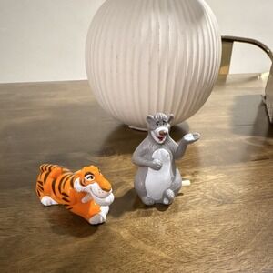 Disney Jungle Book Baloo & Shere Khan Wind-Up Figurines 3-4.9" Collectible